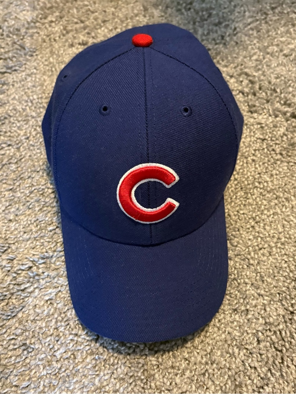 47 Brand Chicago Cubs Logo Navy Blue and Red Baseball Cap